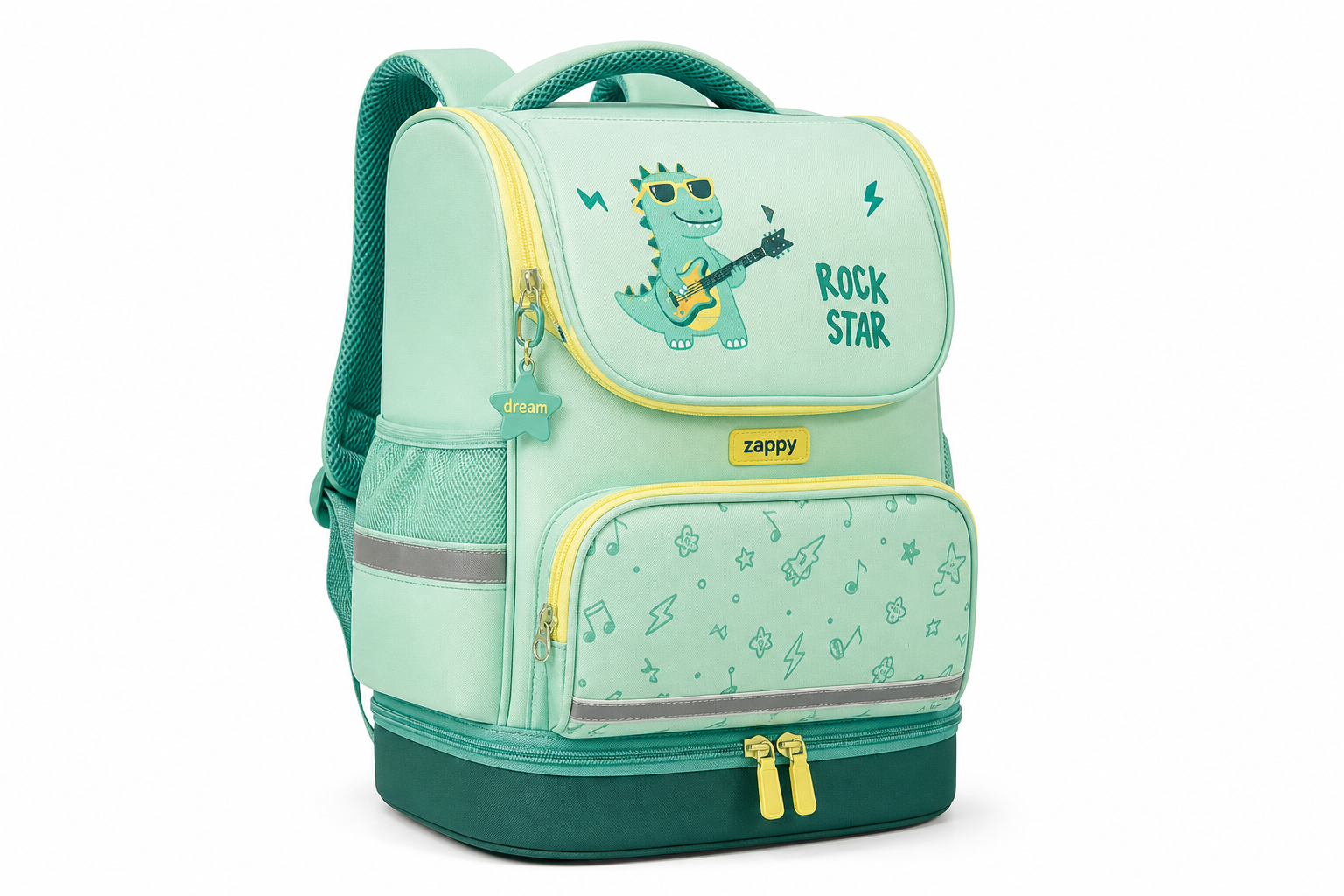 AI-generated concept image of PUDLO Mint Fresh kids backpack